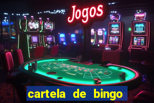 cartela de bingo cha de panela